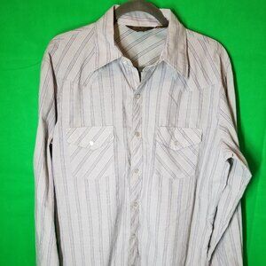 Vintage BJ-R Western Long Tail Shirt Plaid Pearl Snaps Large Button Down